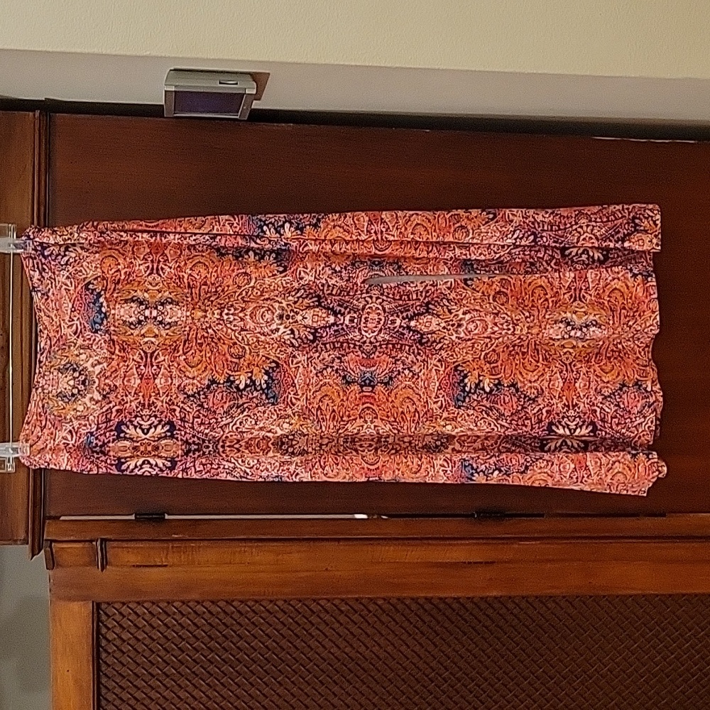 Cynthia Rowley | Vibrant Colored Boho Maxi Skirt with Front Slit in size M